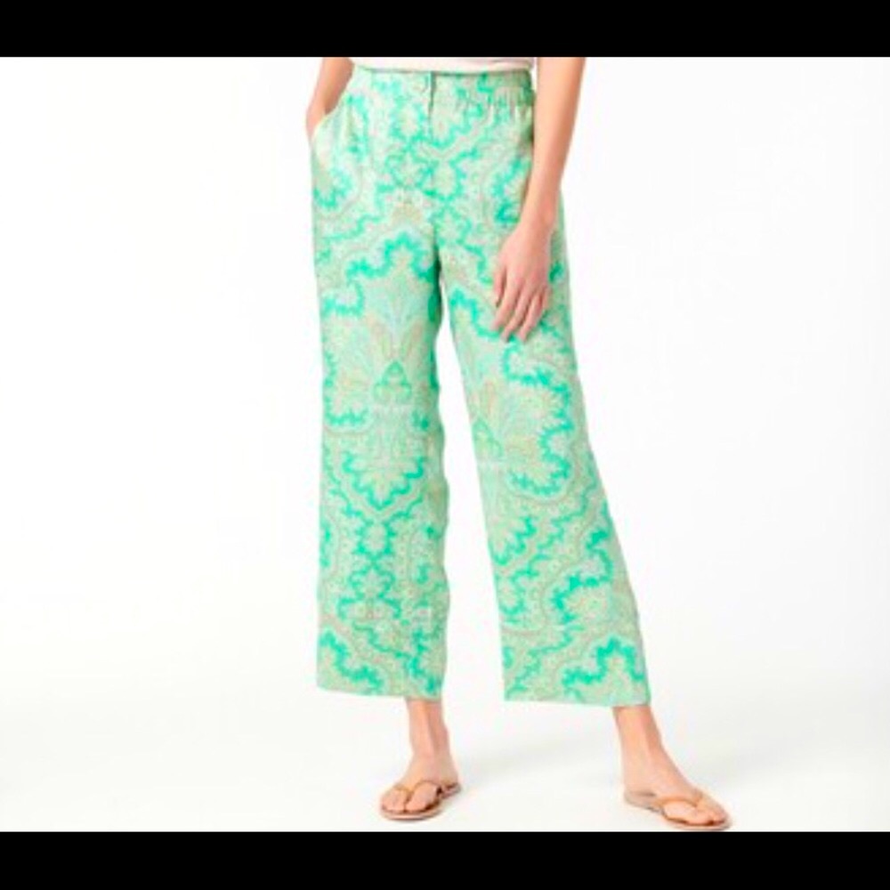 NWT JCrew Ratti pendant paisley crop pant